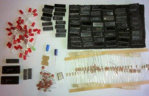 MARK-8 minicomputer semiconductor parts, resistors, leds and more